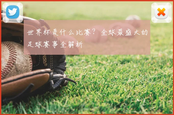 世界杯是什么比赛?全球最盛大的足球赛事全解析