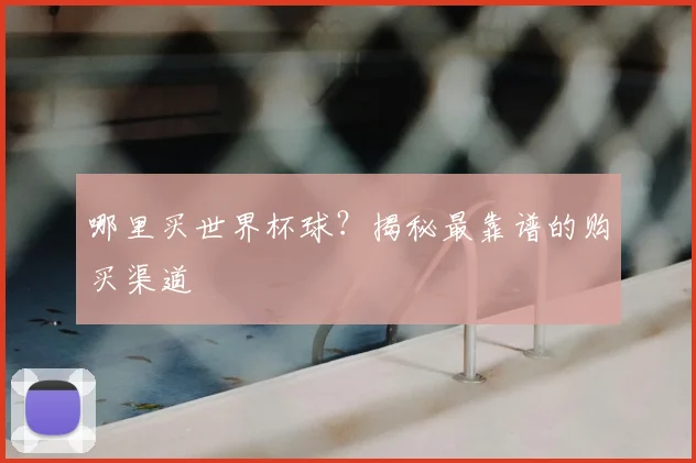 哪里买世界杯球?揭秘最靠谱的购买渠道