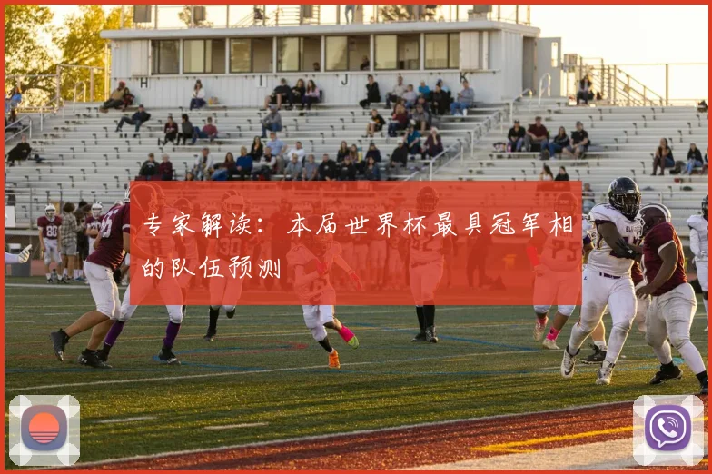 专家解读:本届世界杯最具冠军相的队伍预测