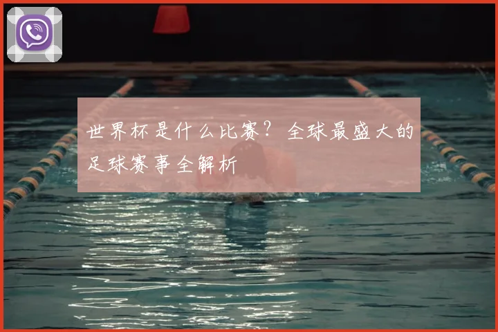 世界杯是什么比赛?全球最盛大的足球赛事全解析